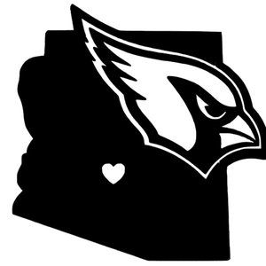 NFL Football Arizona Cardinals State love Logo Vinyl Decal